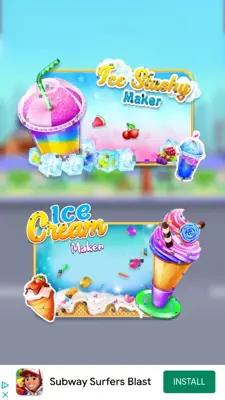 Ice Cream Cone Maker Frozen Dessert Chef android App screenshot 0